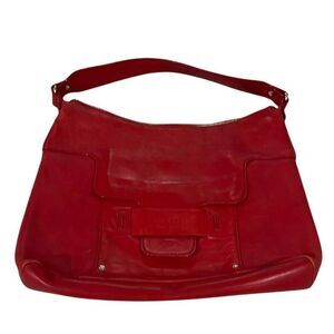 KATE SPADE | red savona leather shoulder bag